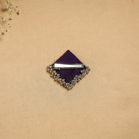 Handmade fabart ghungroo work hair clip 03 - handcrafted