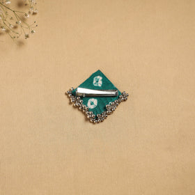 Handmade fabart ghungroo work hair clip 06 - handcrafted