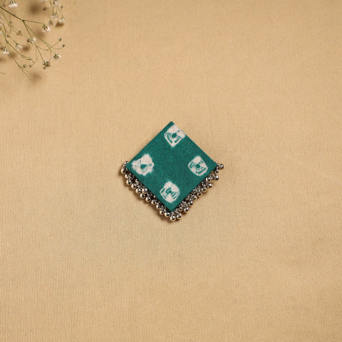 Handmade fabart ghungroo work hair clip 06 - handcrafted