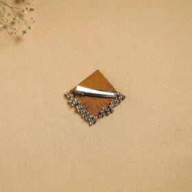 Handmade fabart ghungroo work hair clip 07 - handcrafted