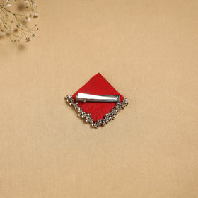 Handmade fabart ghungroo work hair clip 08 - handcrafted