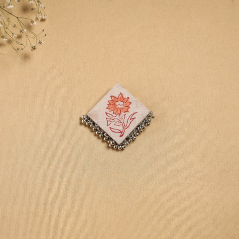 Handmade fabart ghungroo work hair clip 09 - handcrafted