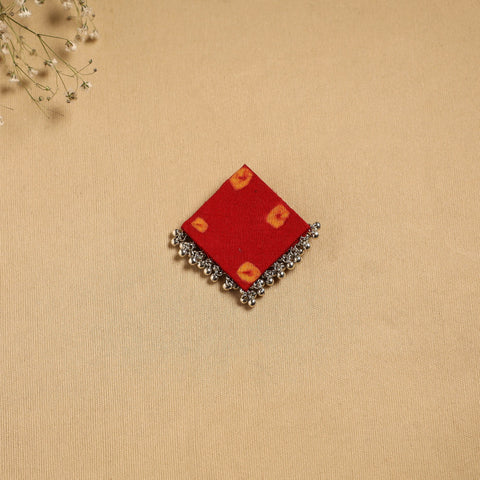 Handmade fabart ghungroo work hair clip 10 - handcrafted