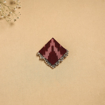 Handmade fabart ghungroo work hair clip 12 - handcrafted