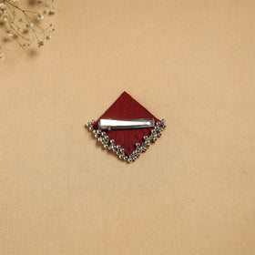 Handmade fabart ghungroo work hair clip 13 - handcrafted