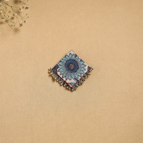 Handmade fabart ghungroo work hair clip 14 - handcrafted