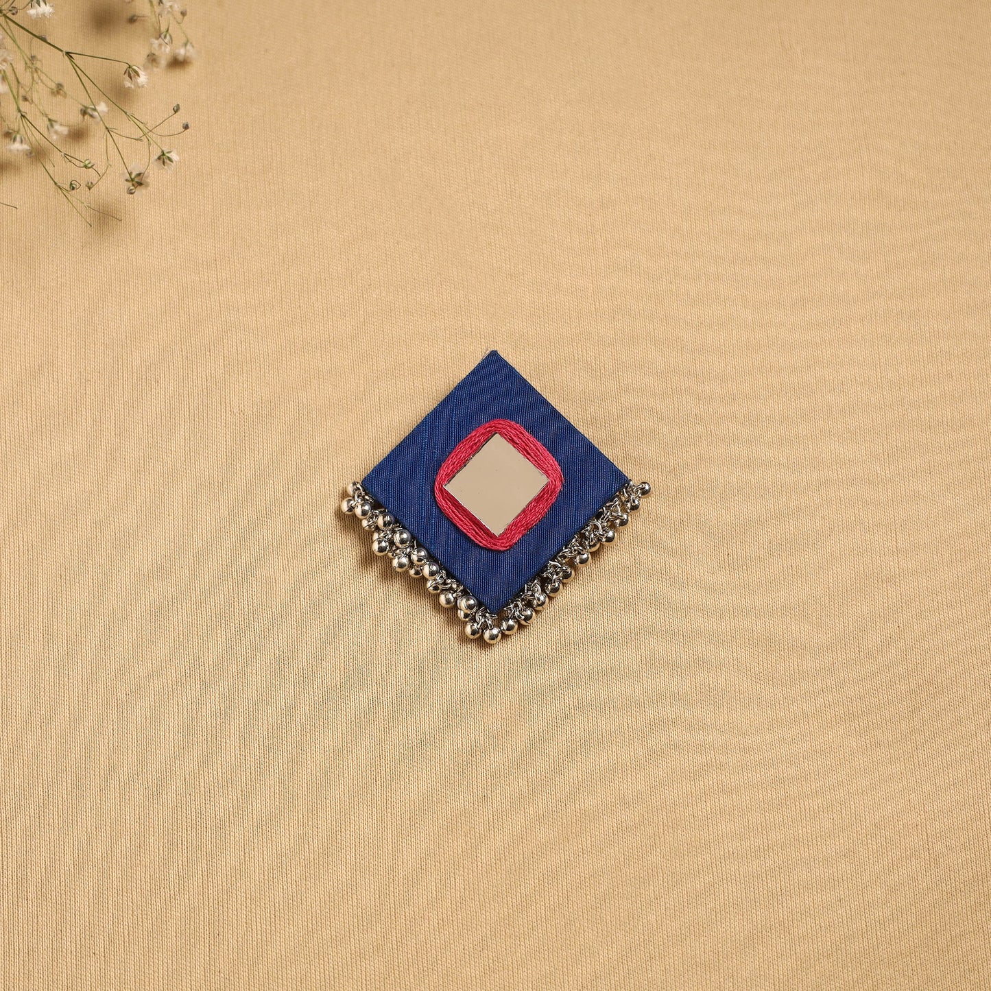 Handmade fabart ghungroo work hair clip 16 - handcrafted