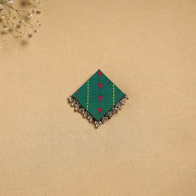 Handmade fabart ghungroo work hair clip 17 - handcrafted