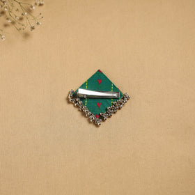 Handmade fabart ghungroo work hair clip 17 - handcrafted