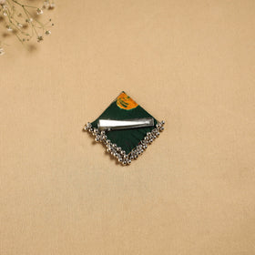 Handmade fabart ghungroo work hair clip 18 - handcrafted