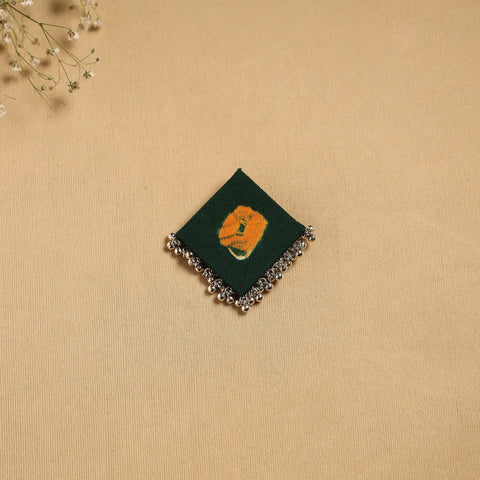 Handmade fabart ghungroo work hair clip 18 - handcrafted