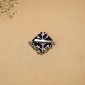 Handmade fabart ghungroo work hair clip 19 - handcrafted