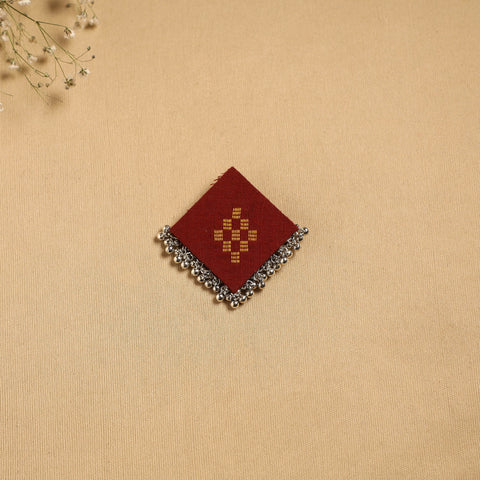 Handmade fabart ghungroo work hair clip 21 - handcrafted