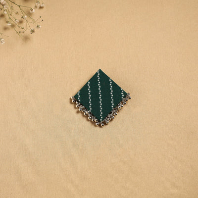 Handmade fabart ghungroo work hair clip 22 - handcrafted