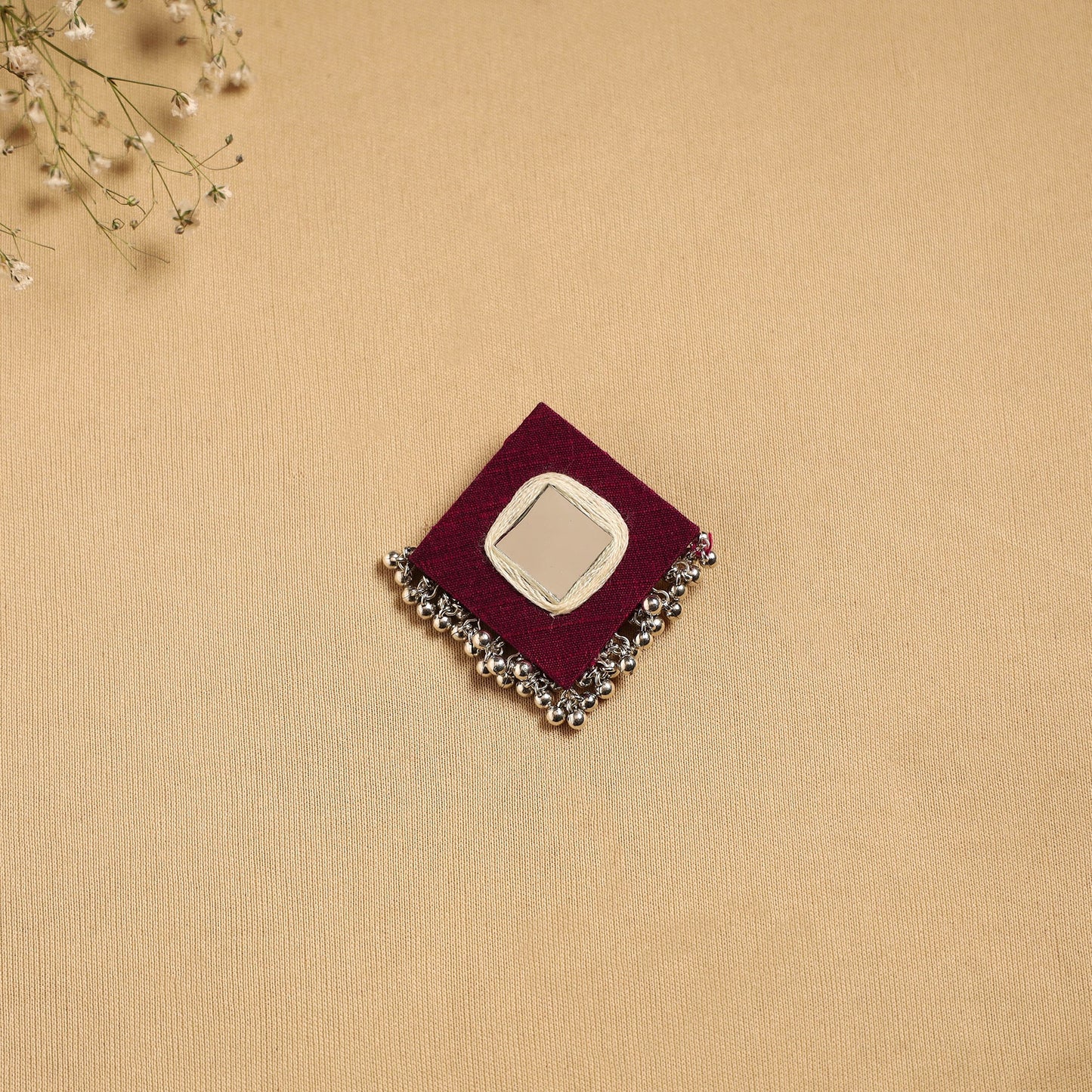 Handmade fabart ghungroo work hair clip 24 - handcrafted