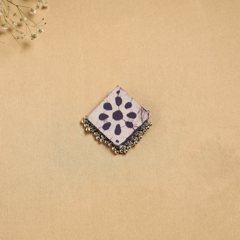 Handmade fabart ghungroo work hair clip 25 - handcrafted