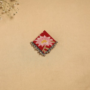 Handmade fabart ghungroo work hair clip 26 - handcrafted