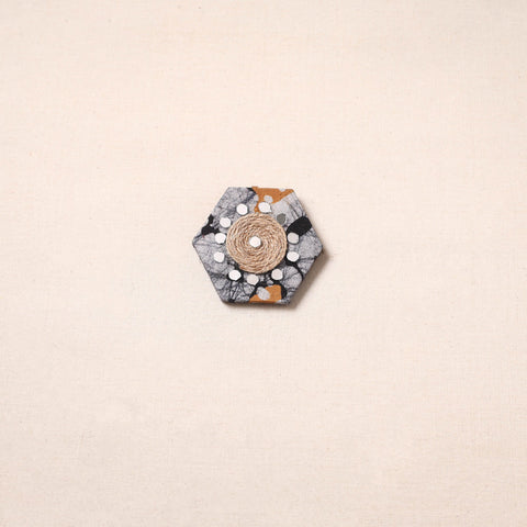 Handmade fabart jute magnet 03 - handcrafted