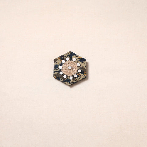 Handmade fabart jute magnet 04 - handcrafted