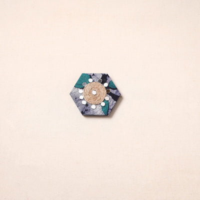 Handmade fabart jute magnet 05 - handcrafted