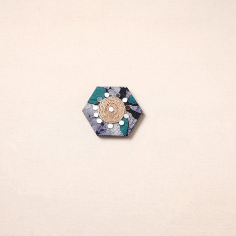 Handmade fabart jute magnet 05 - handcrafted