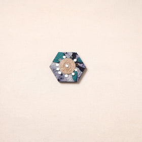 Handmade fabart jute magnet 05 - handcrafted