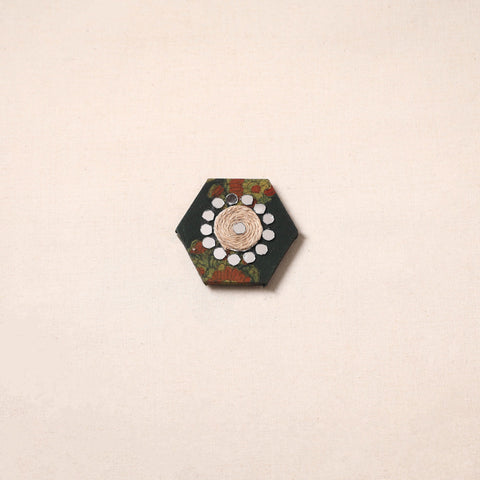 Handmade fabart jute magnet 06 - handcrafted