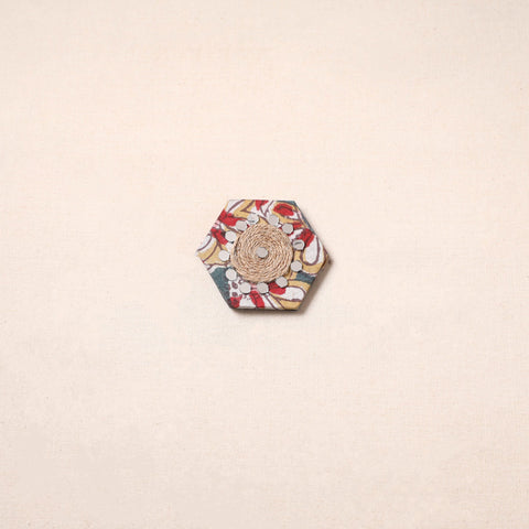 Handmade fabart jute magnet 07 - handcrafted