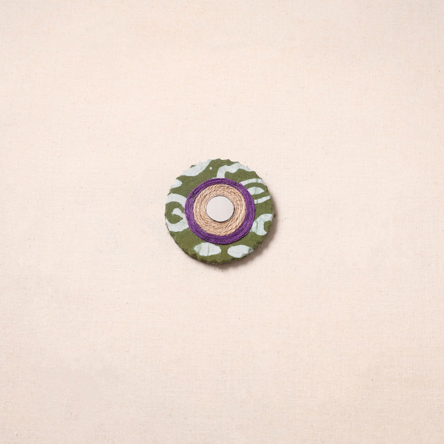 Handmade fabart jute magnet 08 - handcrafted