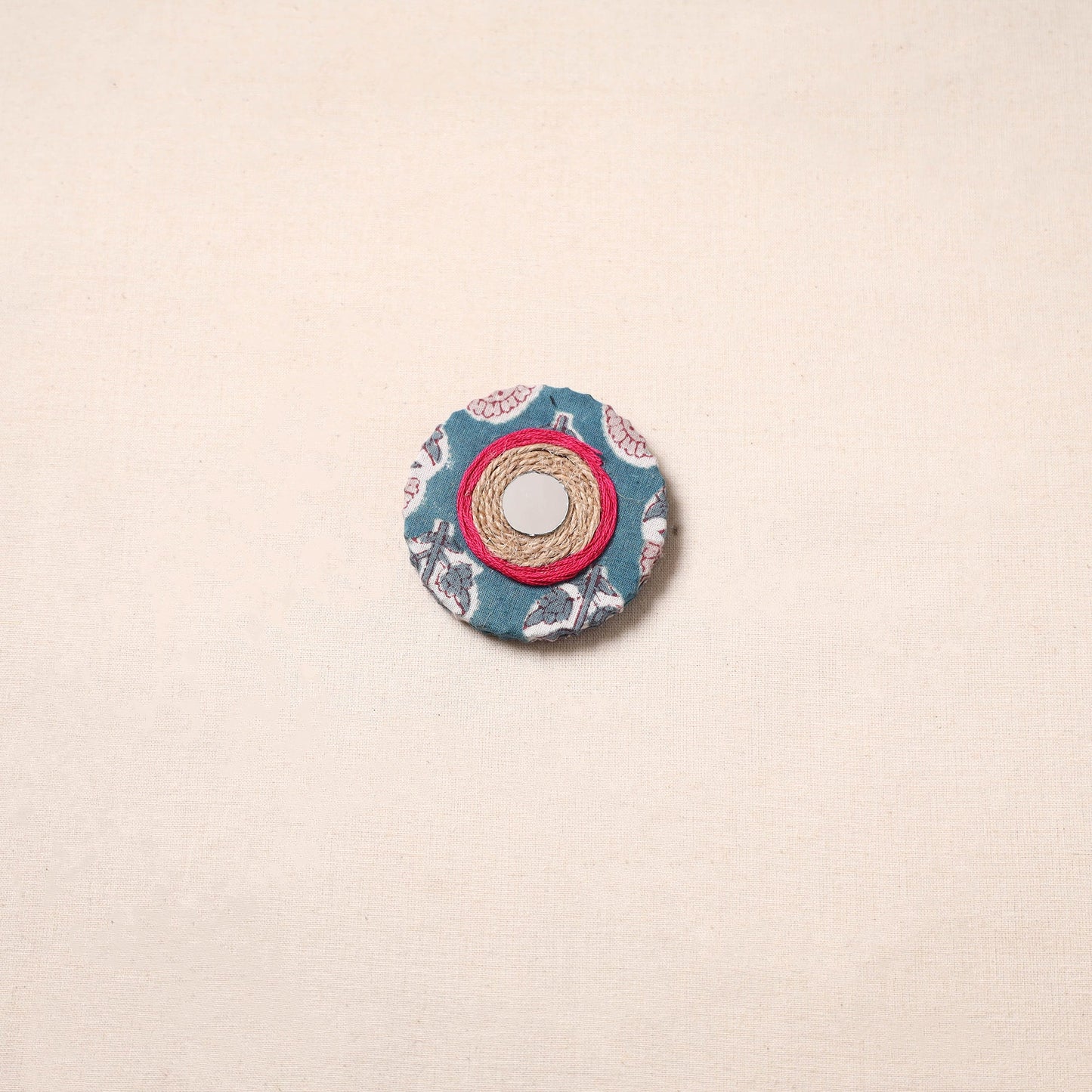 Handmade fabart jute magnet 10 - handcrafted