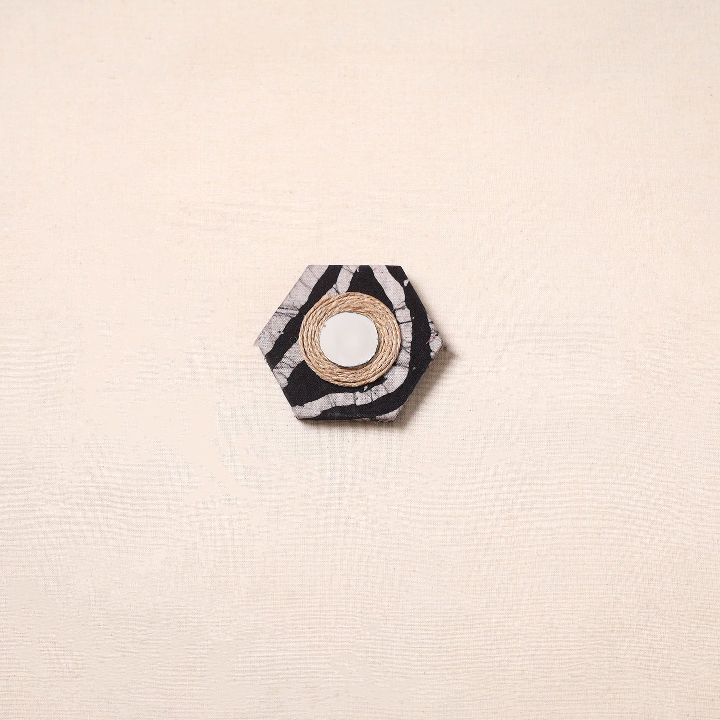 Handmade fabart jute magnet 11 - handcrafted