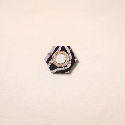 Handmade fabart jute magnet 11 - handcrafted