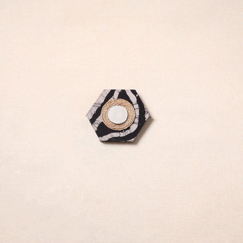 Handmade fabart jute magnet 11 - handcrafted