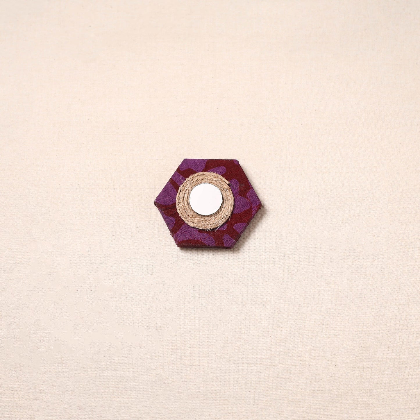 Handmade fabart jute magnet 13 - handcrafted