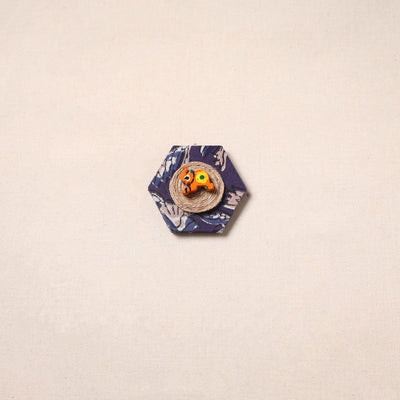 Handmade fabart jute magnet 16 - handcrafted