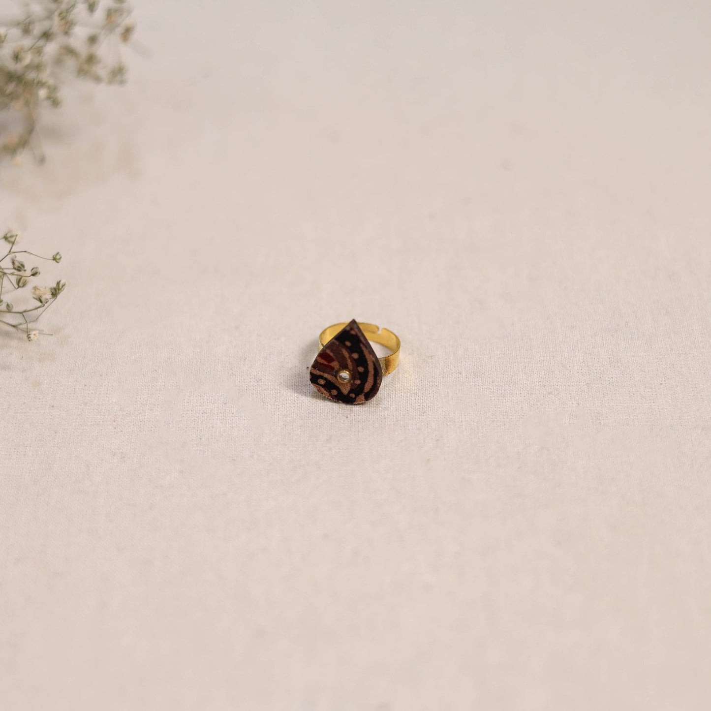 Handmade fabart ring 100 - handcrafted