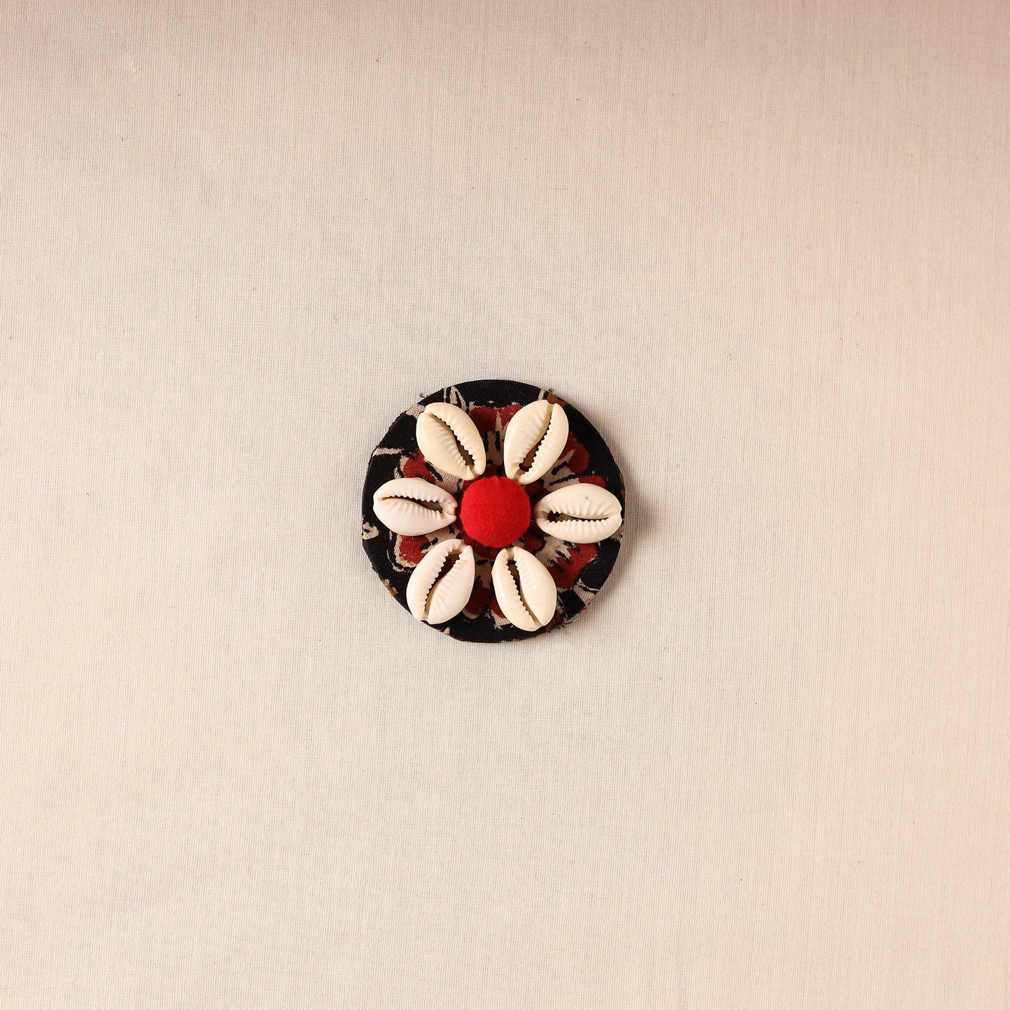  Handmade Fabart Wooden Shell Work Magnet  