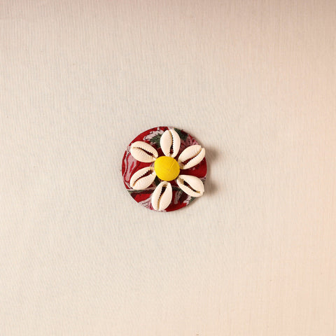  Handmade Fabart Wooden Shell Work Magnet  