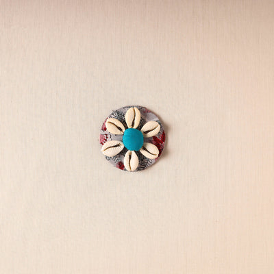  Handmade Fabart Wooden Shell Work Magnet  