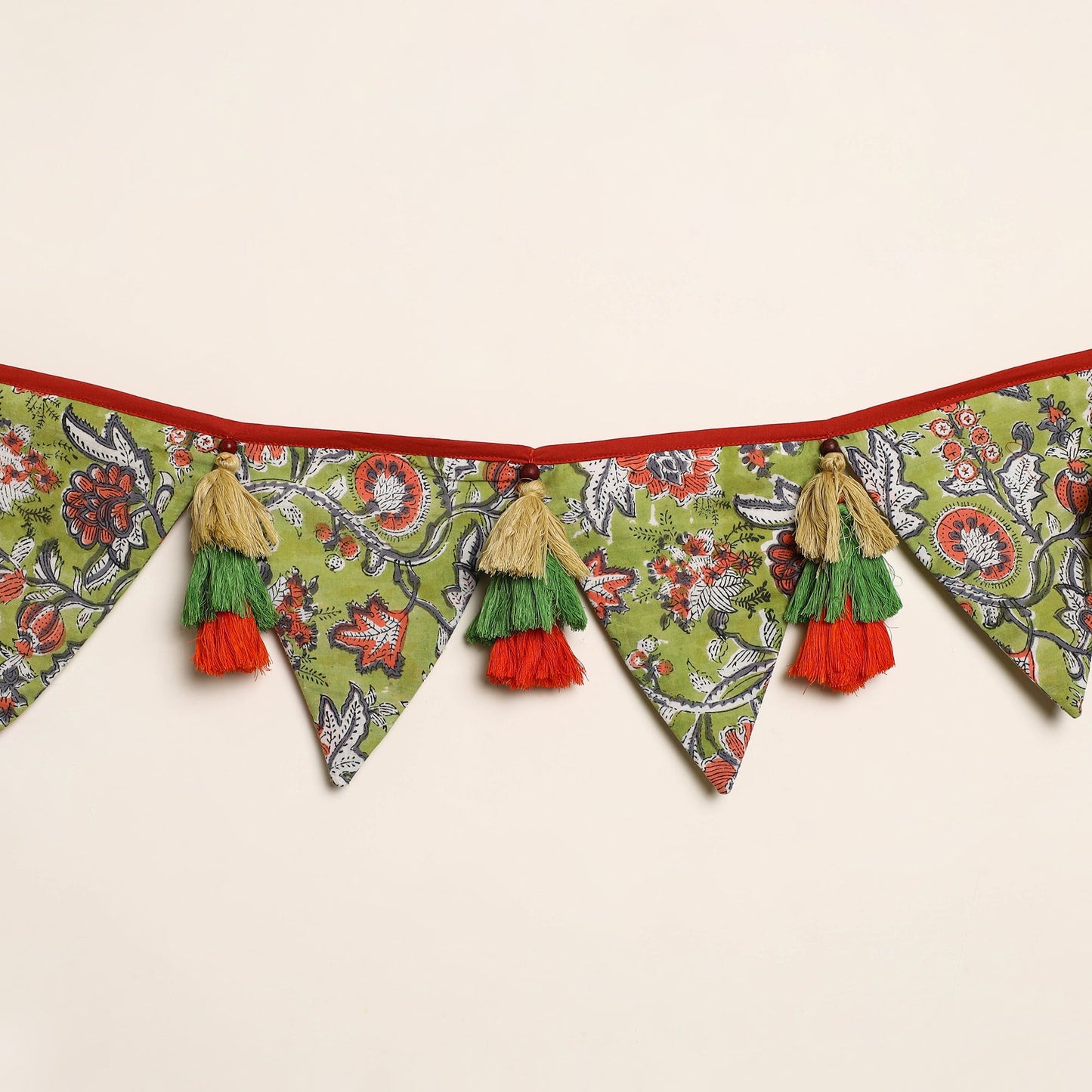  Handmade Fabric Beads & Tassels Toran