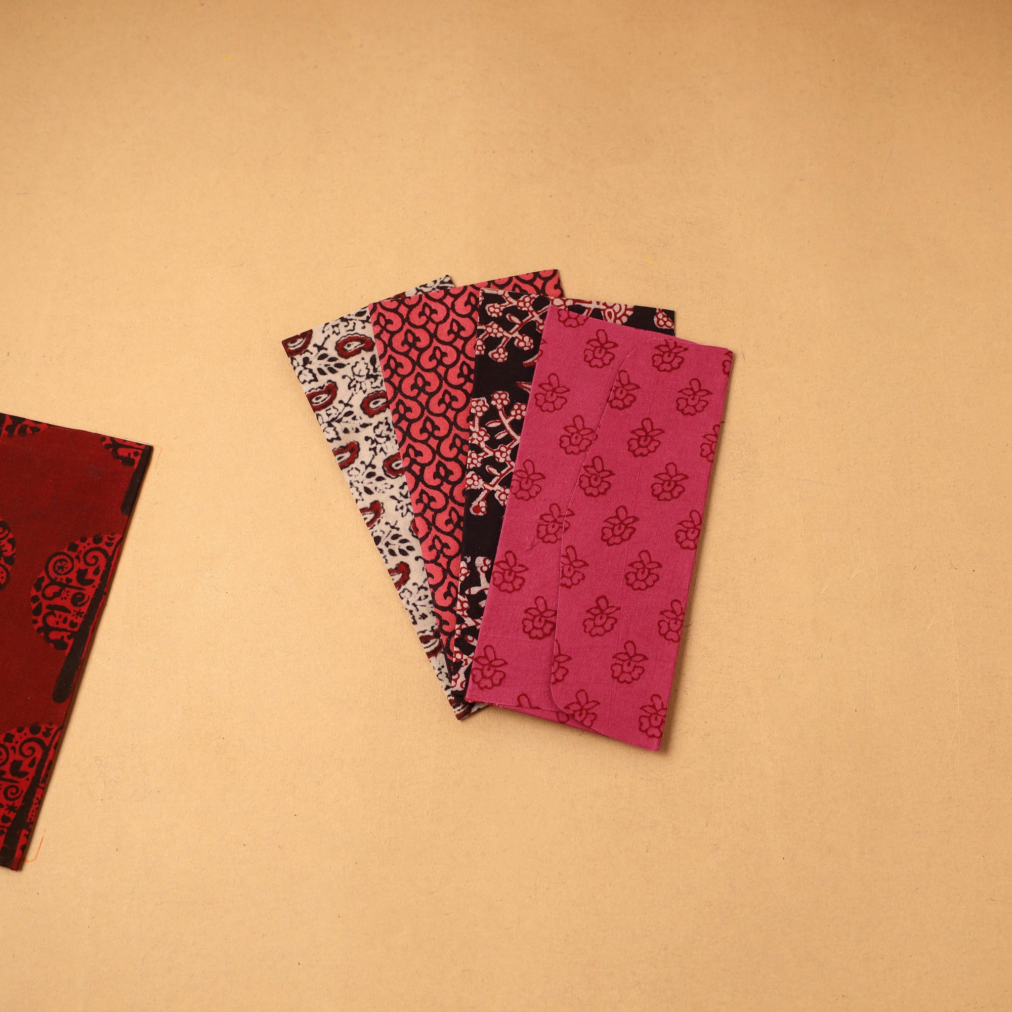 Handmade fabric envelope (assorted set of 5) 06