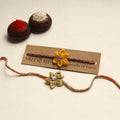 Handmade Fabric Flower Rakhi (Assorted Set of 2)
