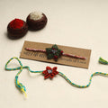 Handmade Fabric Flower Rakhi (Assorted Set of 2)