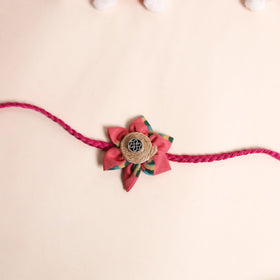  Handmade Fabric Flower Rakhi (Set of 2)