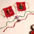  Handmade Fabric Flower Rakhi (Set of 2)