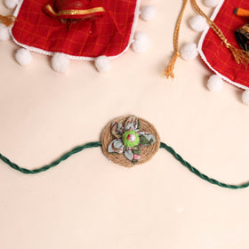  Handmade Fabric Flower Rakhi (Set of 2)