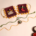  Handmade Fabric Flower Rakhi (Set of 2)
