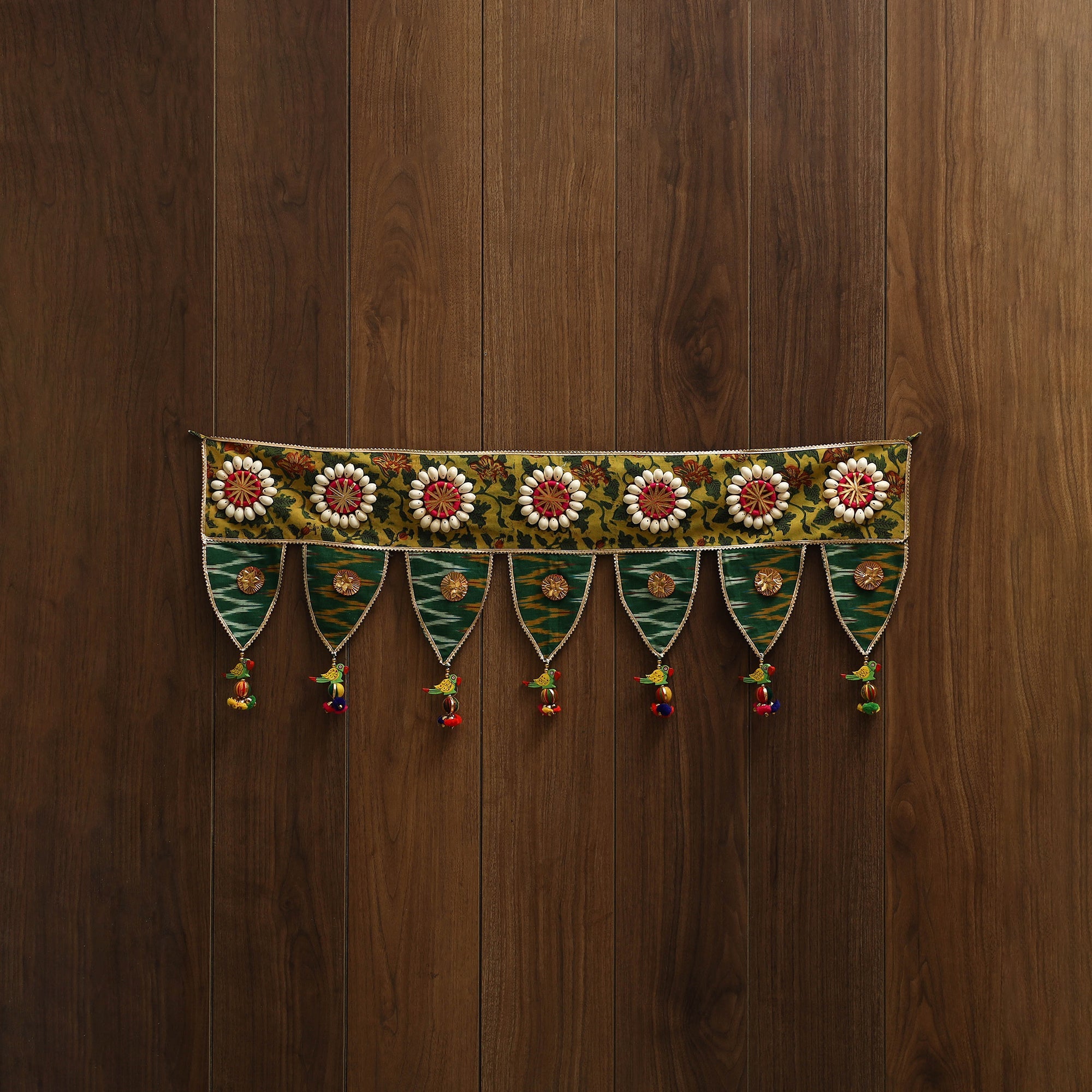 Handmade fabric toran for festive decor 01 - handcrafted