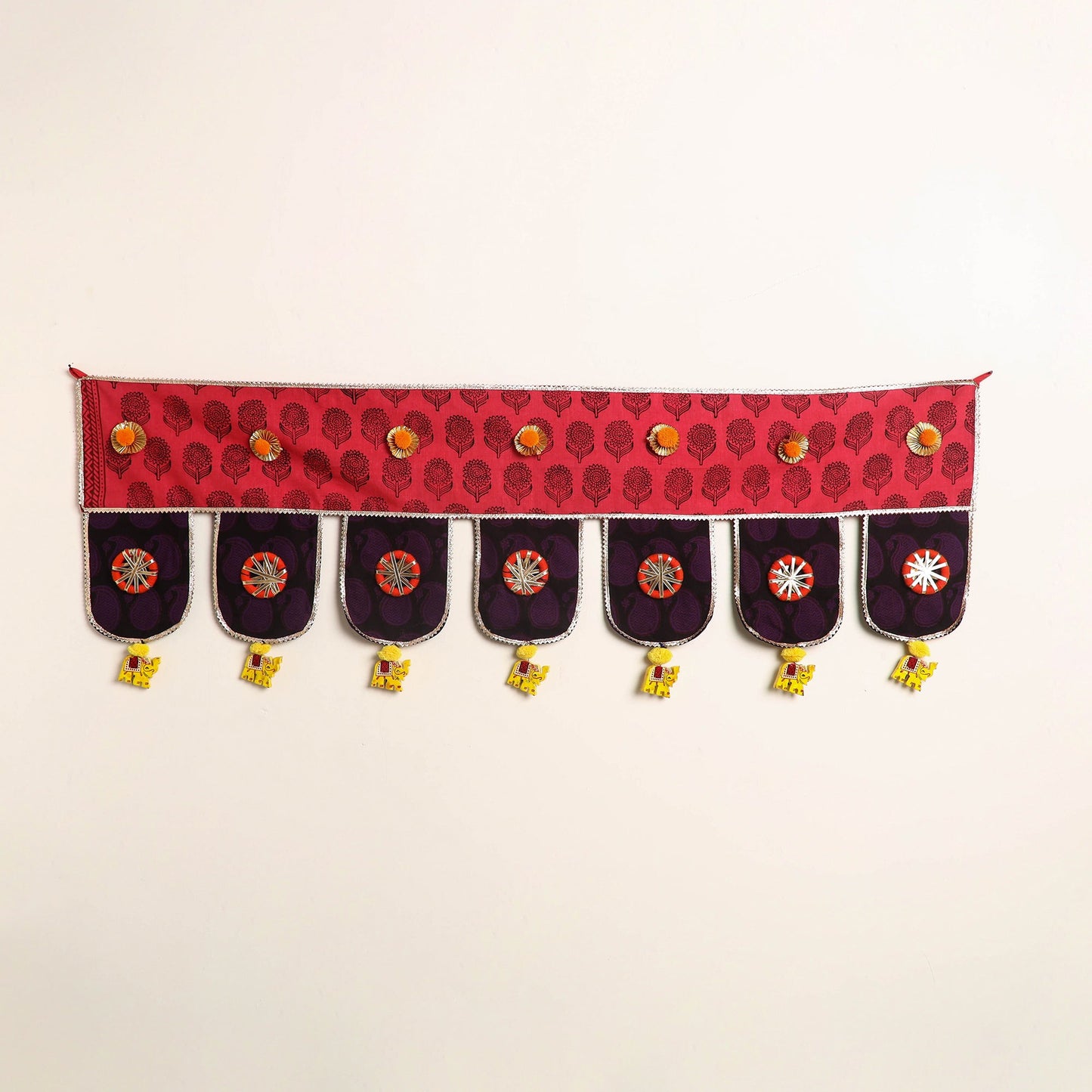 Handmade fabric toran for festive decor 06 - handcrafted