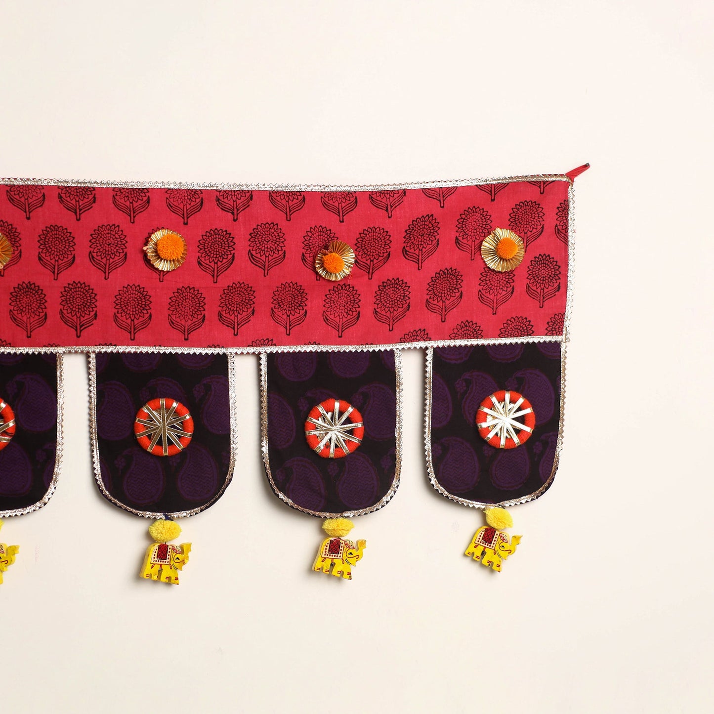 Handmade fabric toran for festive decor 06 - handcrafted